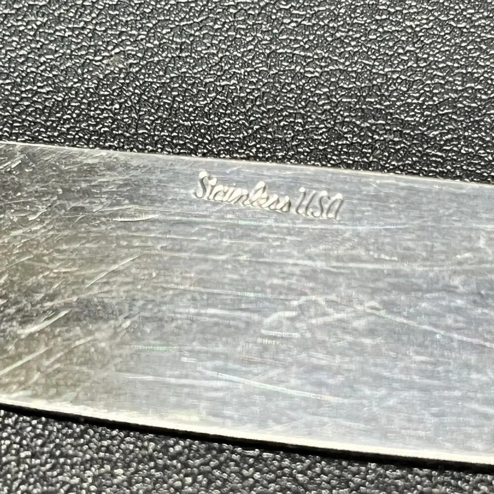 Vtg Imperial STAR TIME Stainless Dinner Knives 8.75” MCM Atomic USA Set Of 6.